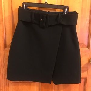 & Other Stories Black Belted Mini Skirt